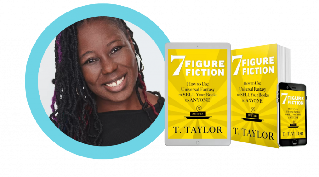 Photo & book cover of book coaching client Theodora Taylor 7-Figure Fiction